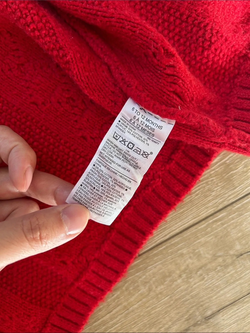Kids Red Cable-Knit Button Cardigan